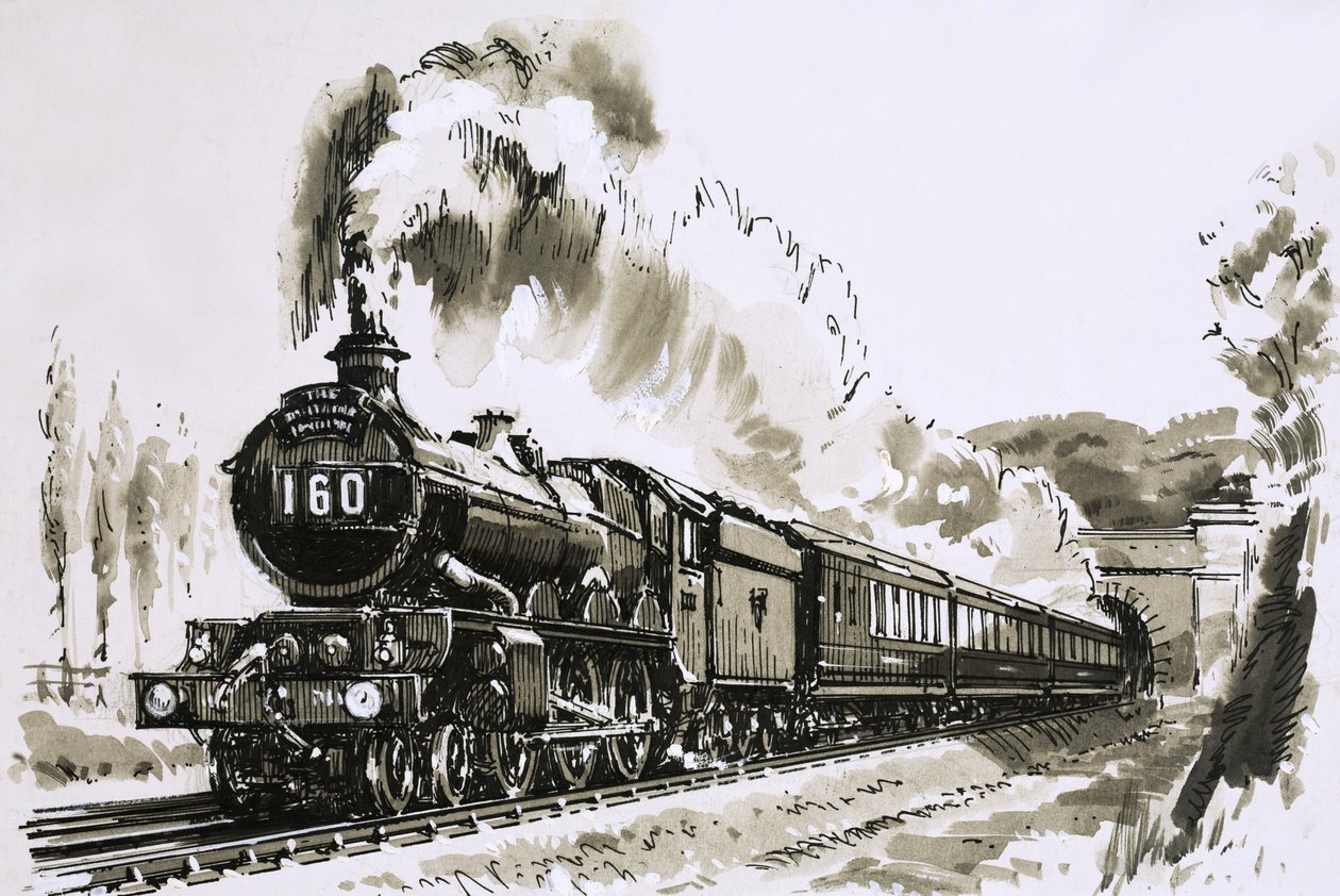 La famosa clase 4-6-0 "Castle" de locomotoras de vapor utilizadas por Great Western de John S. Smith