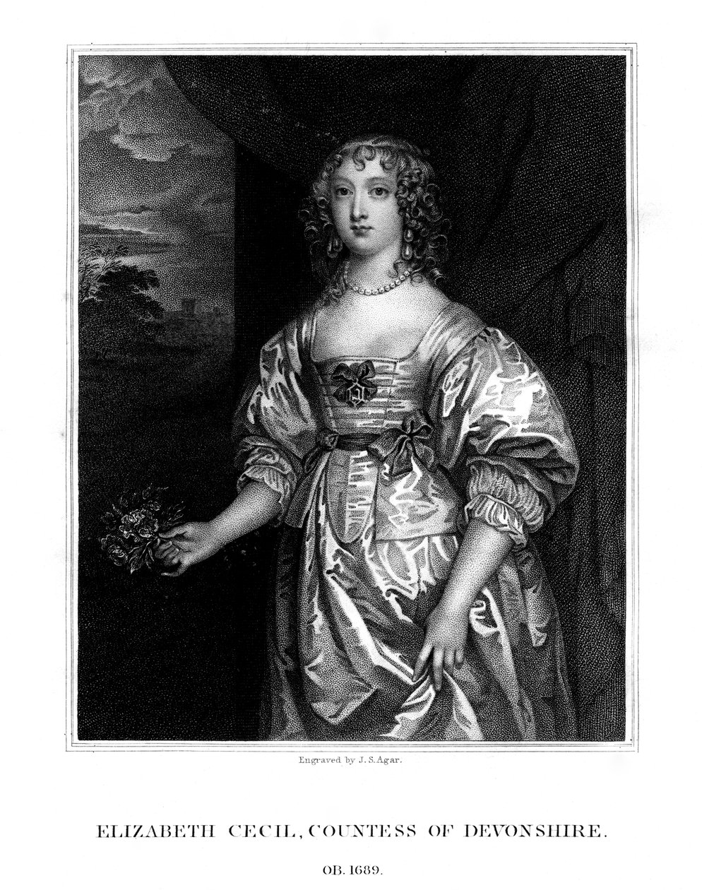 Elizabeth Cecil, condesa de Devonshire, 1824 de John Samuel Agar