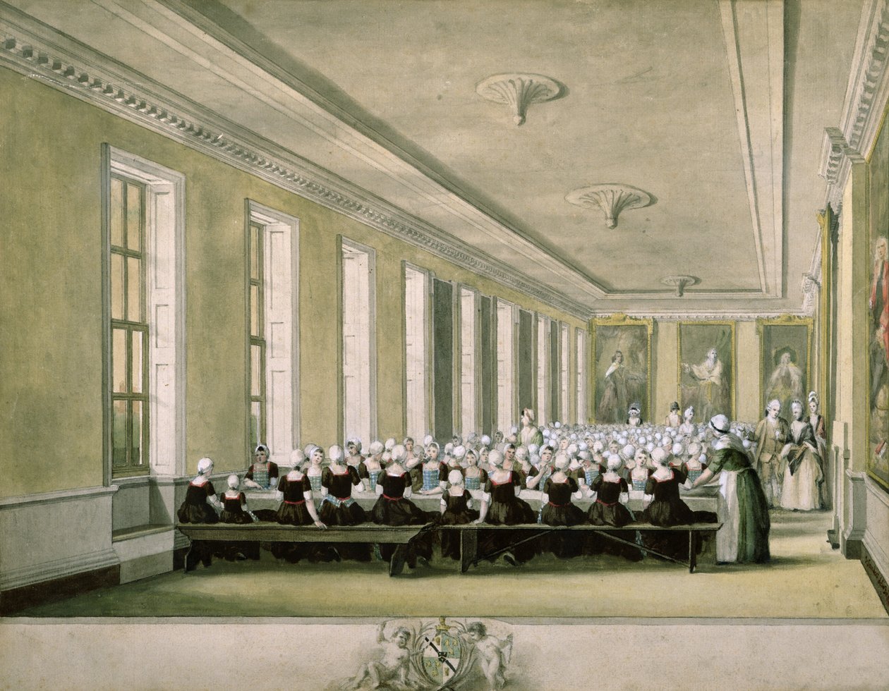 El comedor de niñas del Hospital Foundling, 1773 de John Sanders