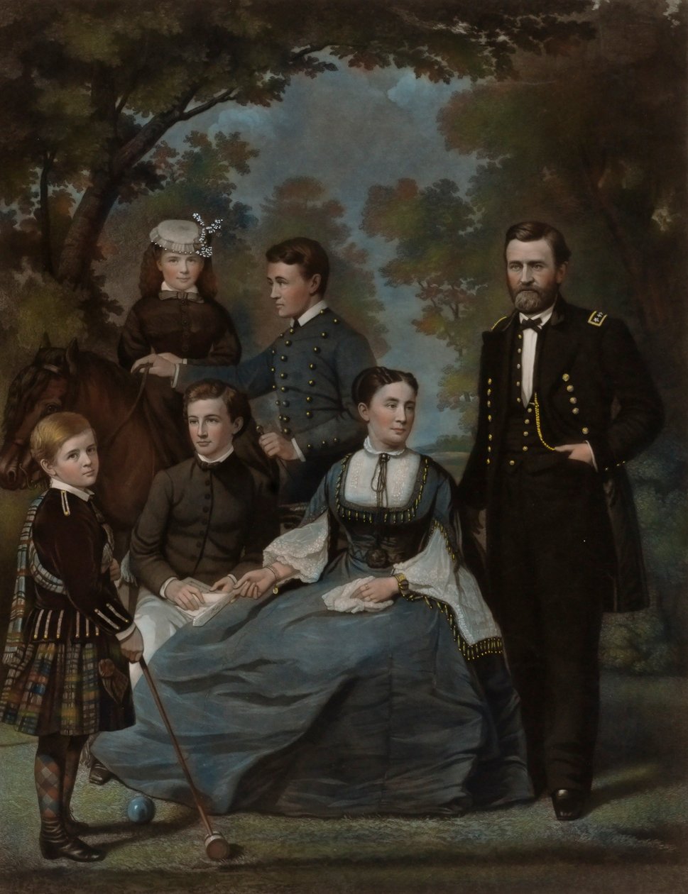 El General Grant y su familia de John Sartain
