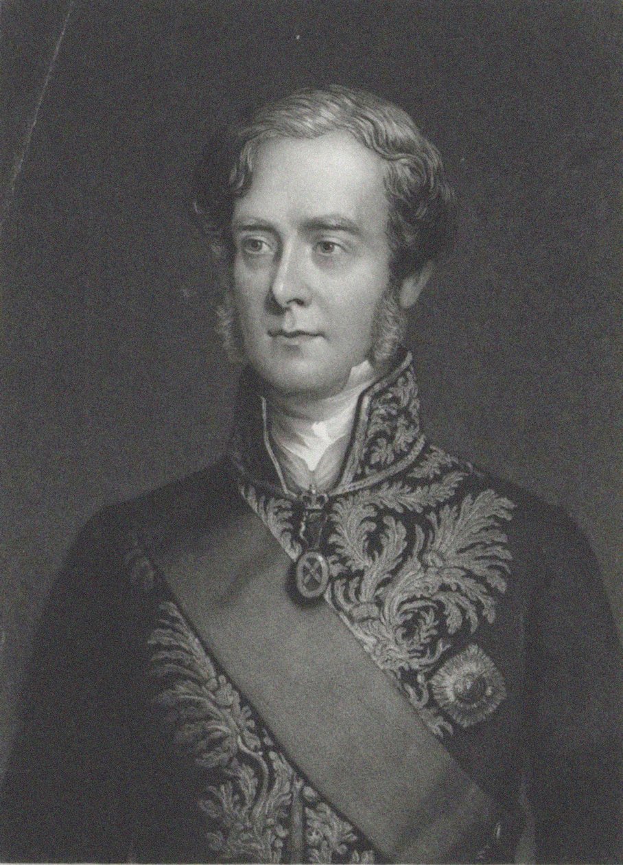 Retrato de George Villiers, 4º Conde de Clarendon 1800-1870 de John Sartain