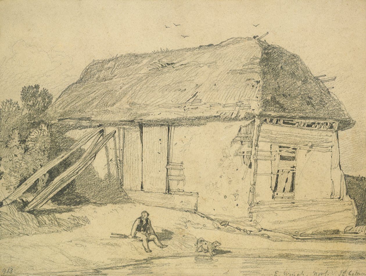 Un granero en East Winch, Norfolk de John Sell Cotman
