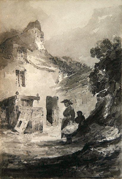 Una vieja cabaña en Dolgelly de John Sell Cotman