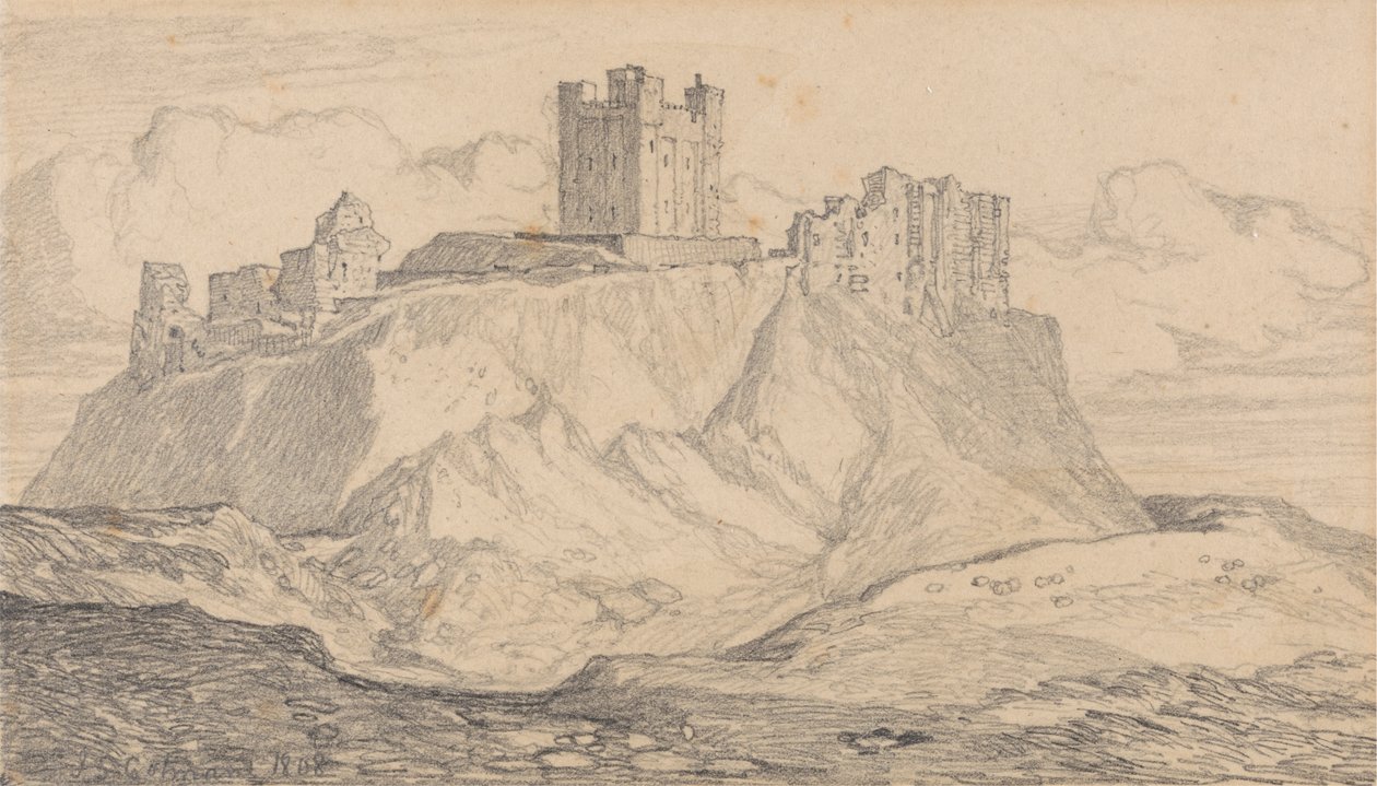 Castillo de Bamborough, Northumberland de John Sell Cotman