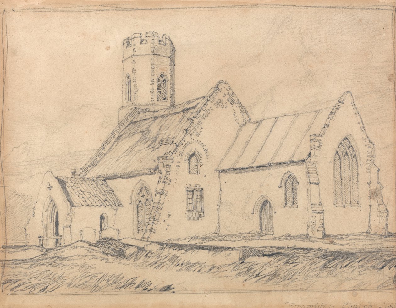Iglesia de Brampton, Norfolk, desde el sureste de John Sell Cotman