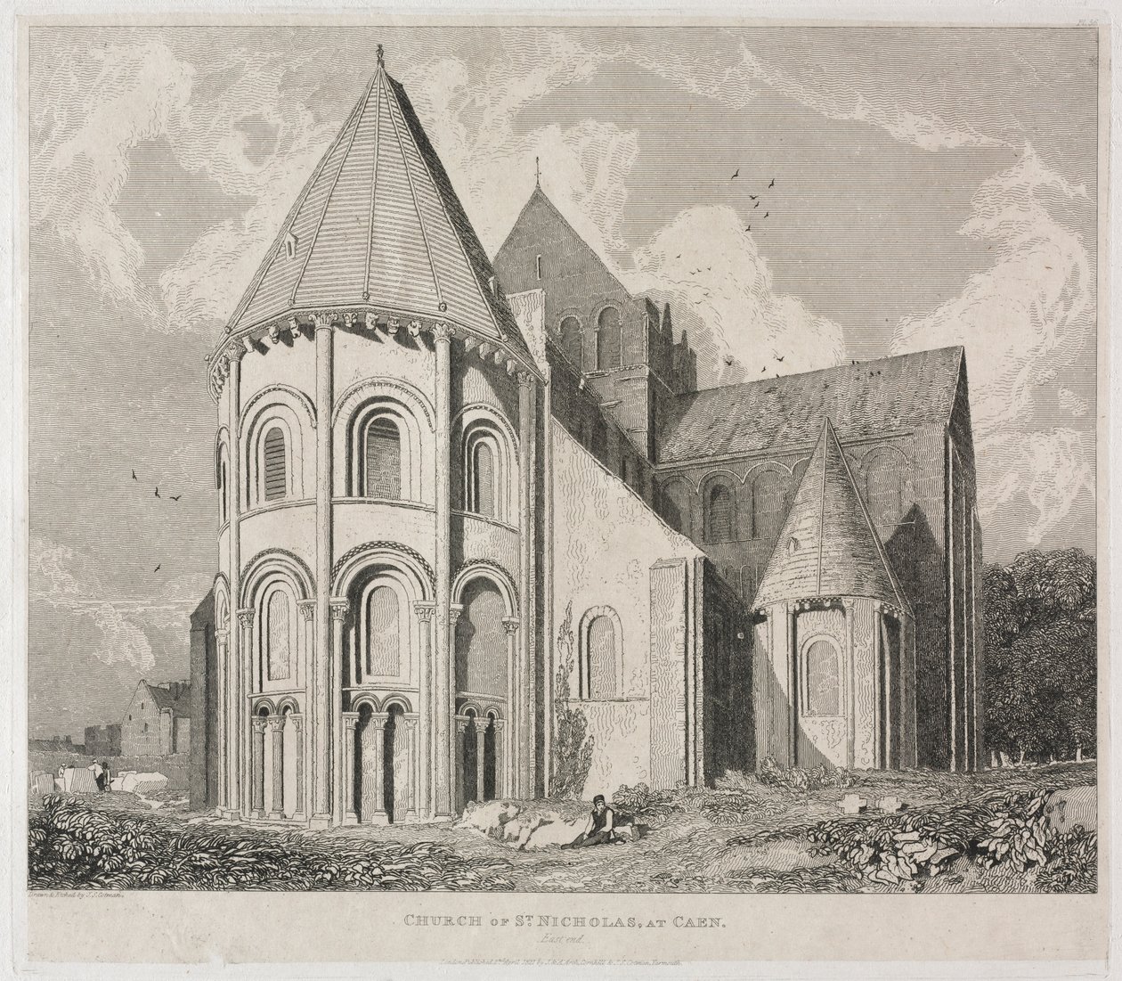 Iglesia de San Nicolás, en Caen de John Sell Cotman
