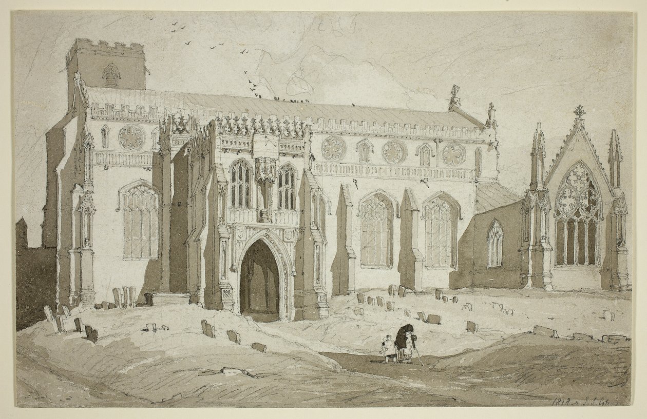 Iglesia de Cley, Norfolk de John Sell Cotman
