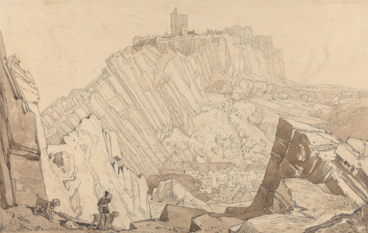 Domfront, mirando al sudeste de John Sell Cotman