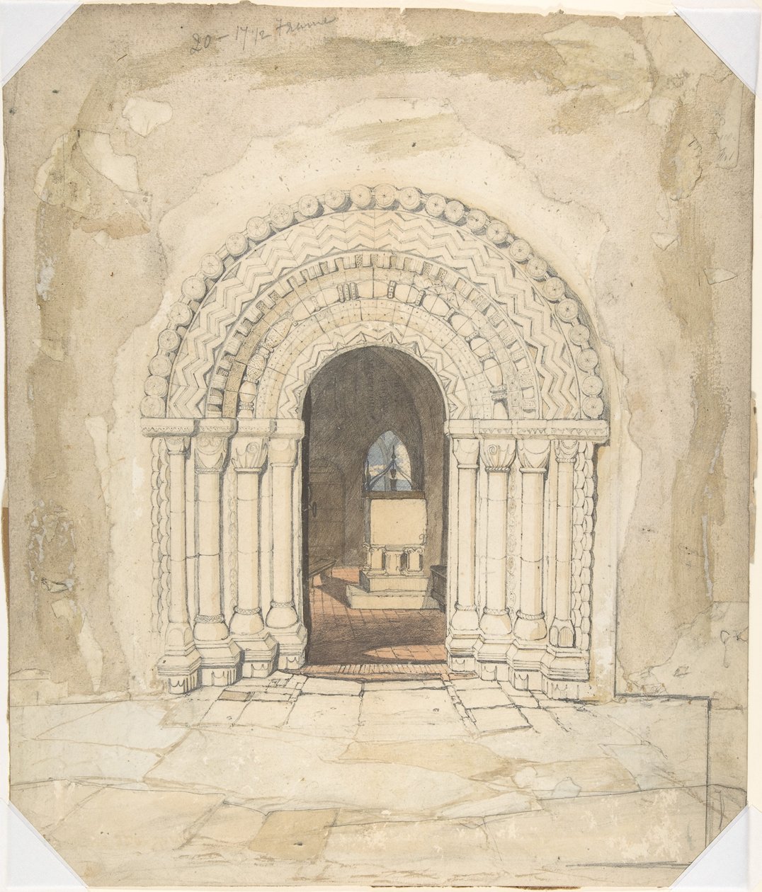 Portal, iglesia de Heckingham de John Sell Cotman