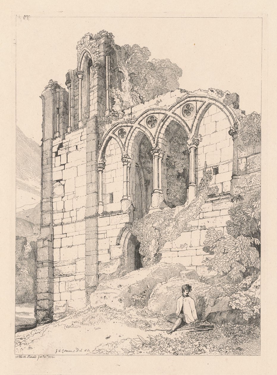 Abadía de Easeby, Yorkshire de John Sell Cotman