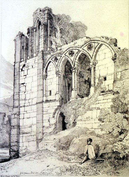 Abadía de Easeby, Yorkshire, c.1811 de John Sell Cotman