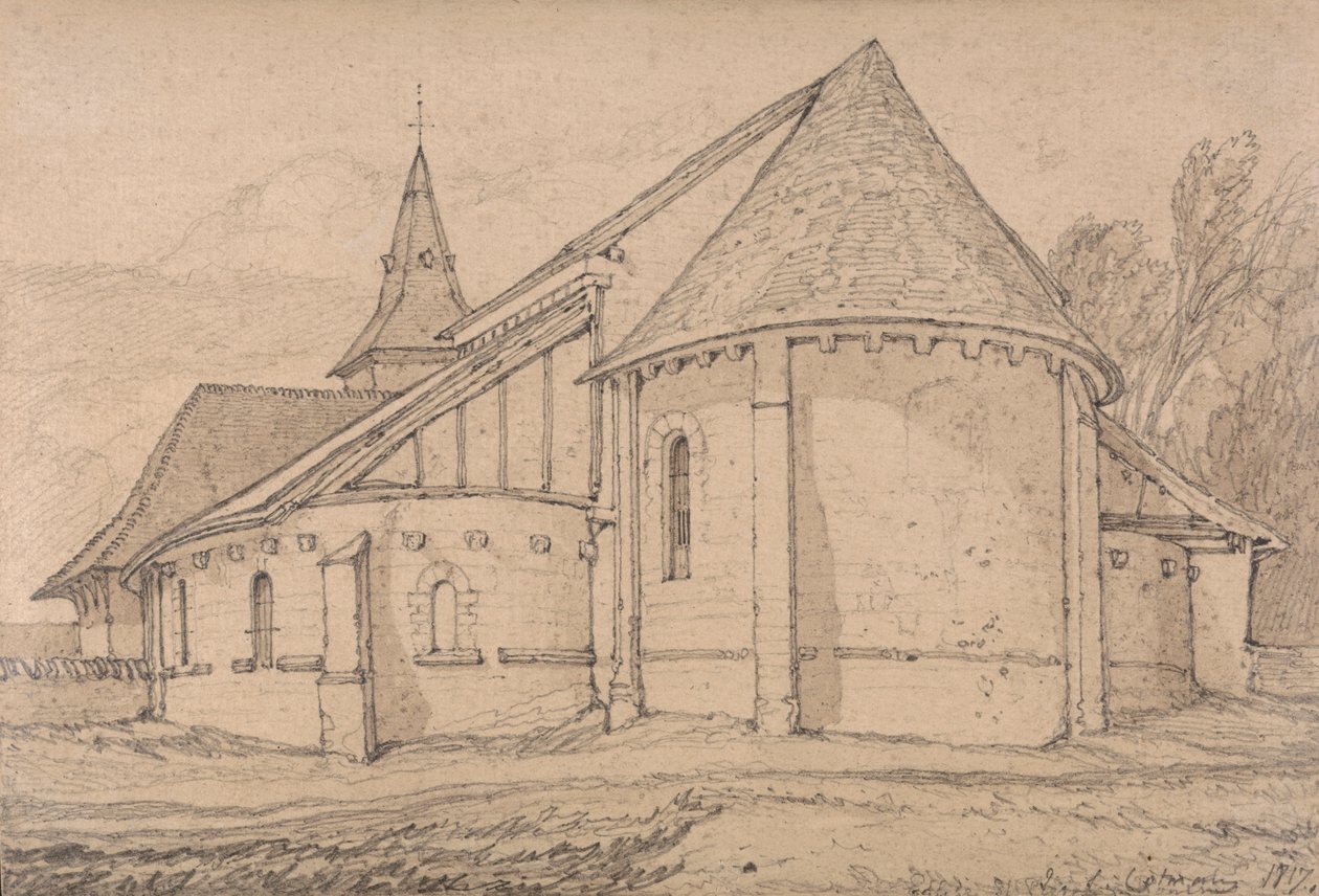 Extremo este de la iglesia abacial de San Pablo en Ruán, Normandía de John Sell Cotman