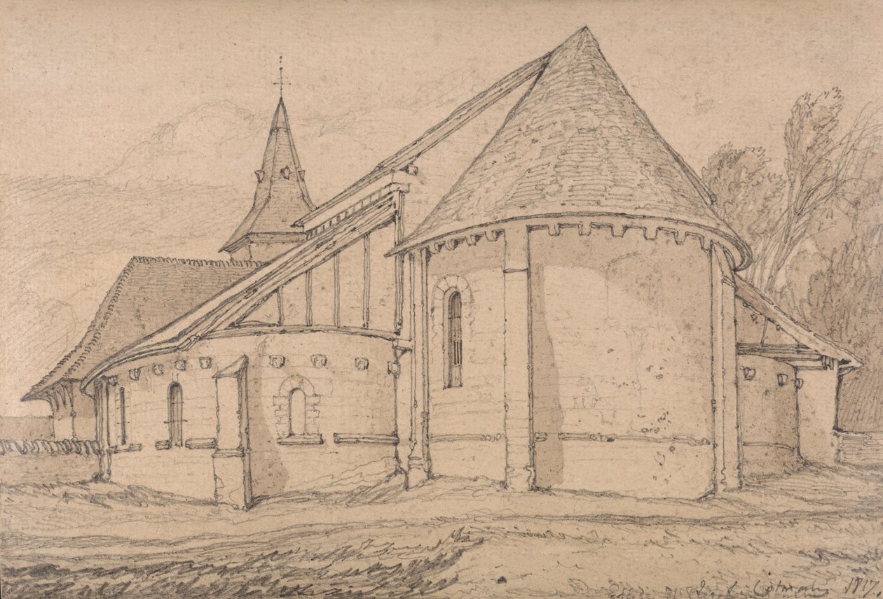 Extremo este de la iglesia abacial de San Pablo en Ruán, Normandía de John Sell Cotman