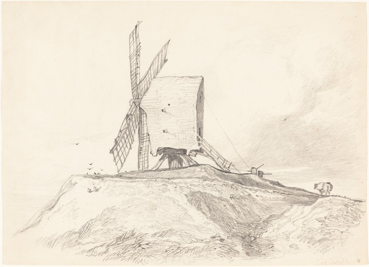 Molino de Eye en Suffolk de John Sell Cotman