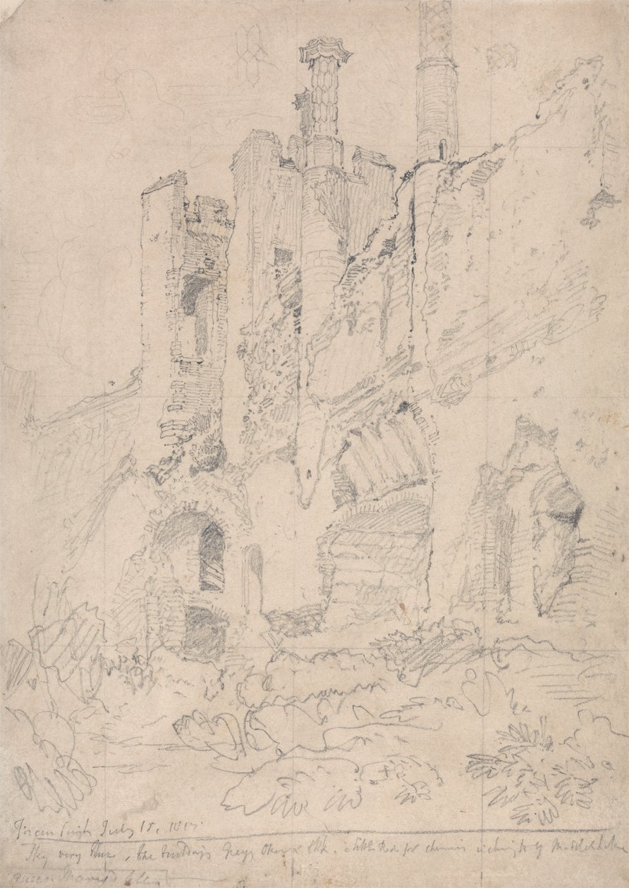 Castillo de Framlingham, Suffolk: Parte del interior en ruinas de John Sell Cotman