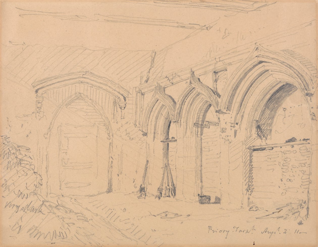 Interior de las ruinas del Priorato de Yarmouth de John Sell Cotman