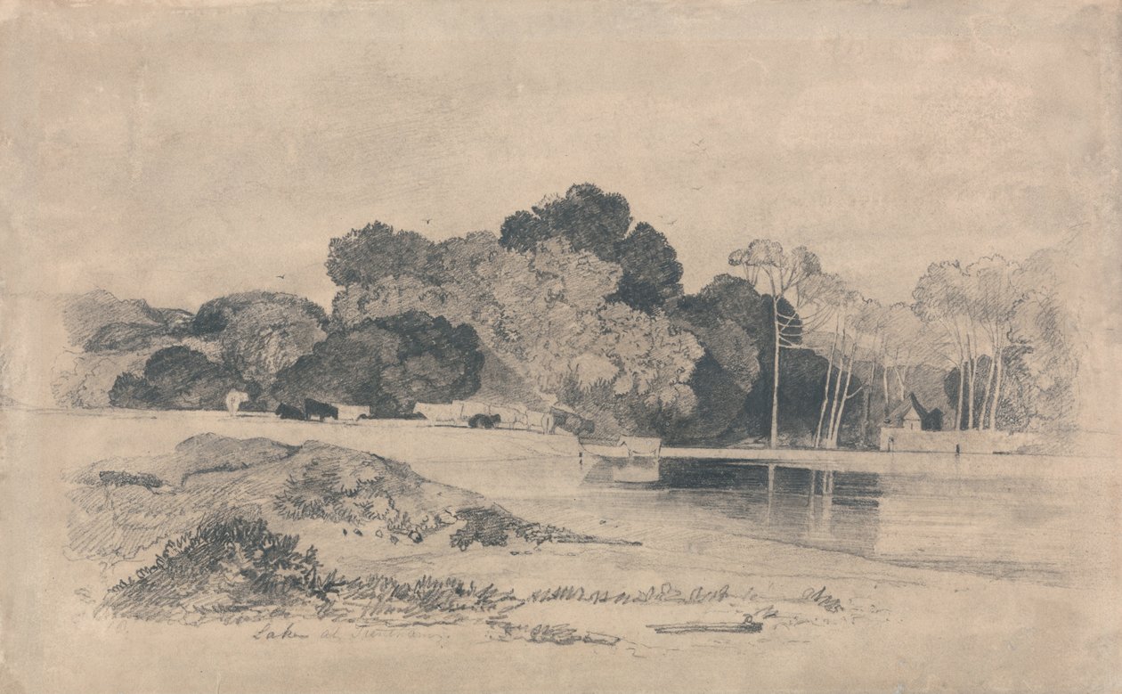 Lago en Trentham, Staffordshire de John Sell Cotman