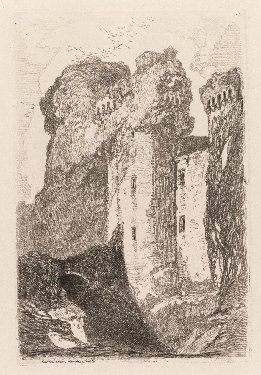 Liber Studiorium: Castillo de Ragland, Monmouthshire, 1838 de John Sell Cotman