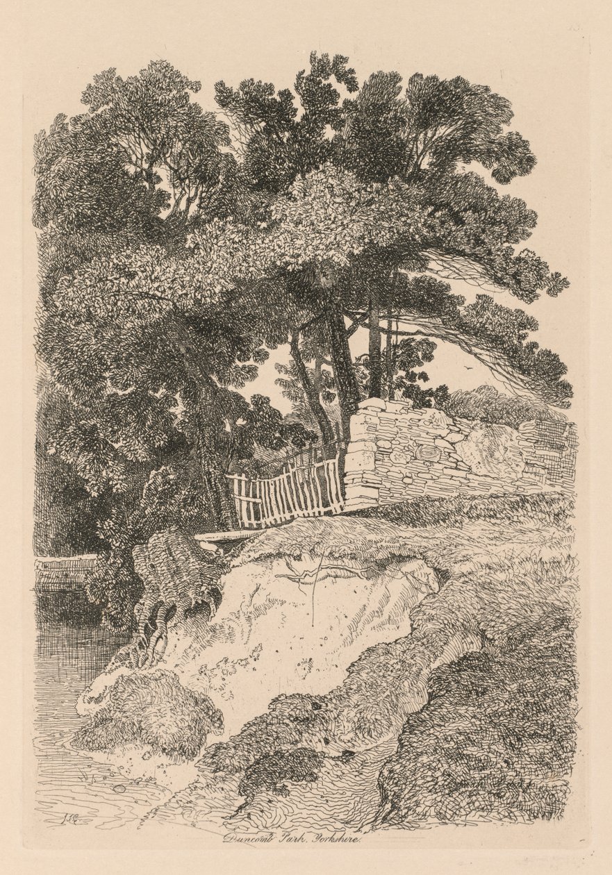 Liber Studiorum: Placa 13, Duncomb Park, Yorkshire: No. 5, 1838 de John Sell Cotman