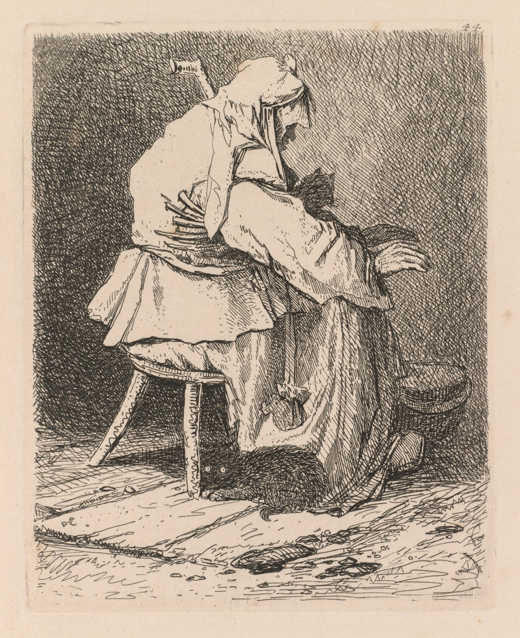 Liber Studiorum: Lámina 44, Boceto según Rembrandt de John Sell Cotman