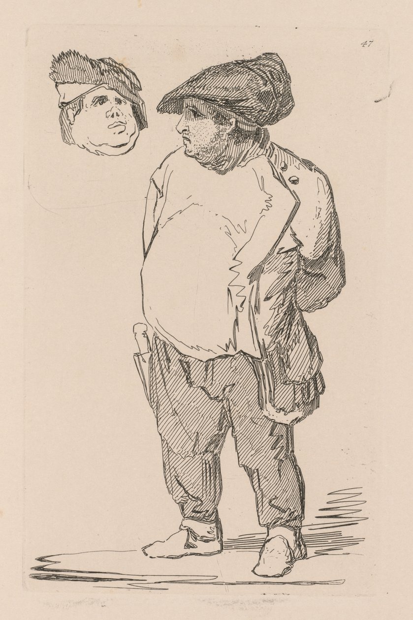 Liber Studiorum: Placa 47, Un estudio, 1838 de John Sell Cotman