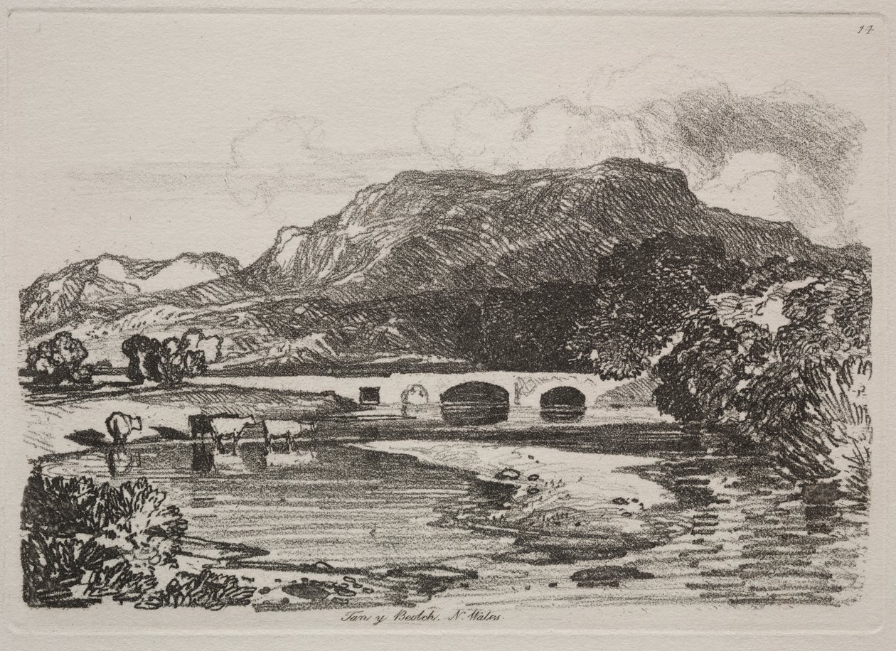 Liber Studiorum: Tan y Beolch, Gales del Norte de John Sell Cotman