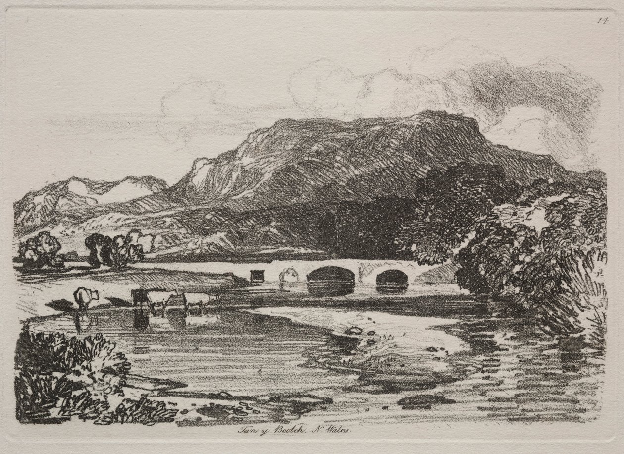 Liber Studiorum: Tan y Beolch, Gales del Norte de John Sell Cotman