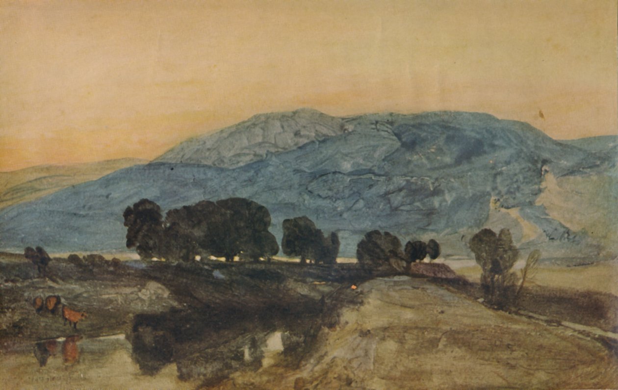 Paisaje rocoso, atardecer, 1923 de John Sell Cotman