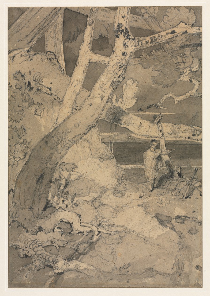 Viajero en un paisaje boscoso, 1806 de John Sell Cotman