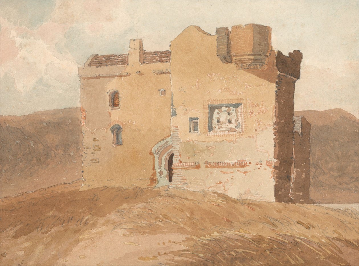 Castillo no identificado, anteriormente llamado castillo de Clanbury de John Sell Cotman