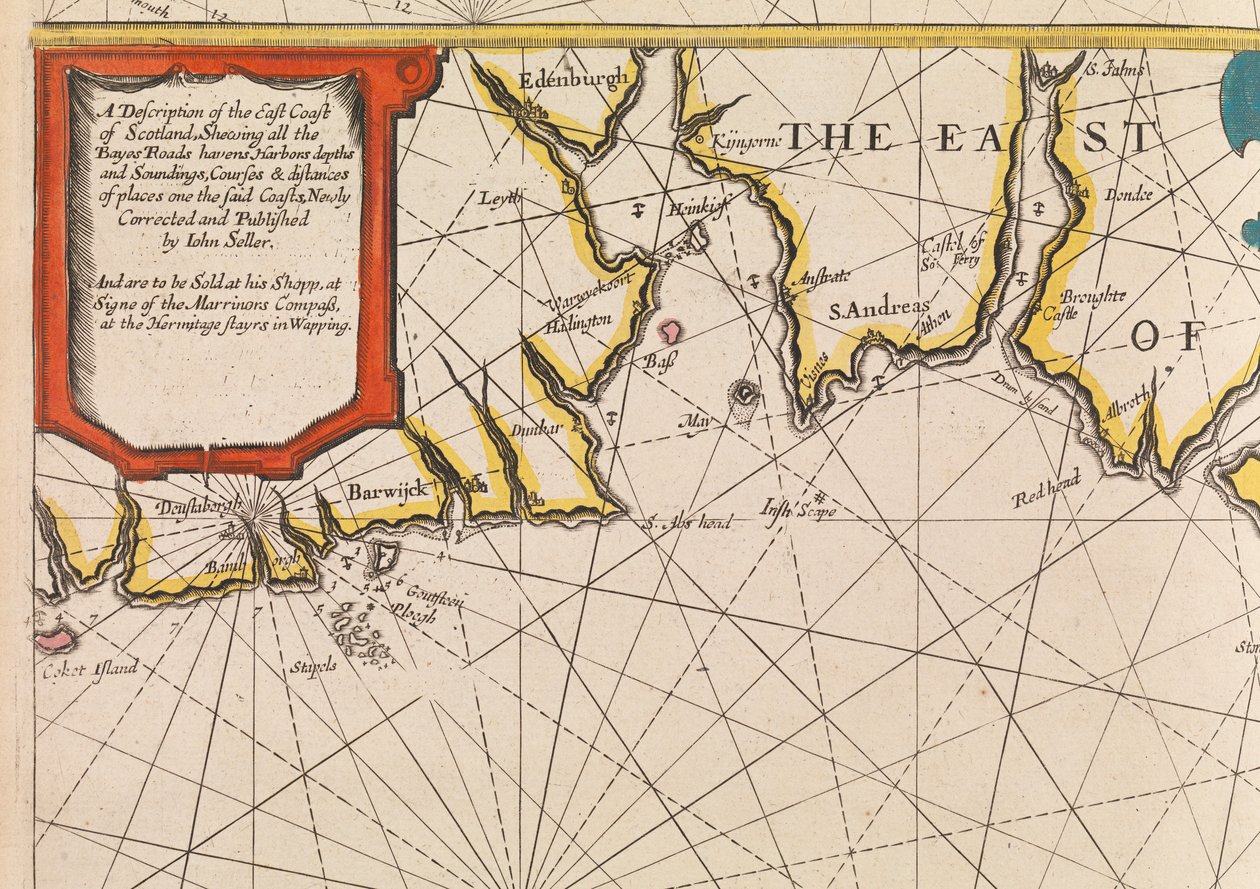 El piloto inglés el primer libro: descripción de la navegación septentrional, c.1671 (papel) de John Seller