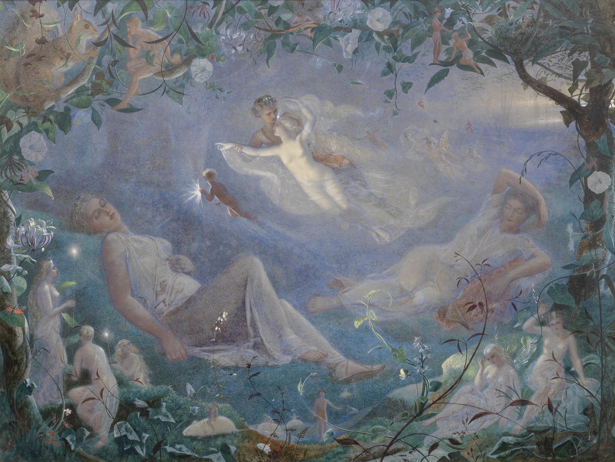 Escena de El sueño de una noche de verano, 1873 de John Simmons