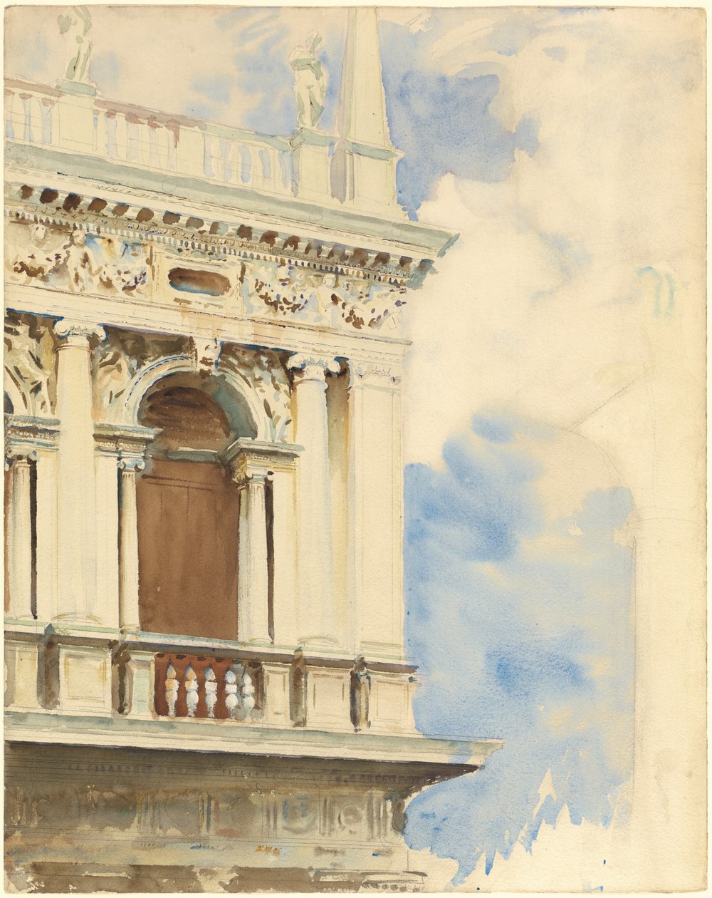 Un rincón de la biblioteca en Venecia de John Singer Sargent