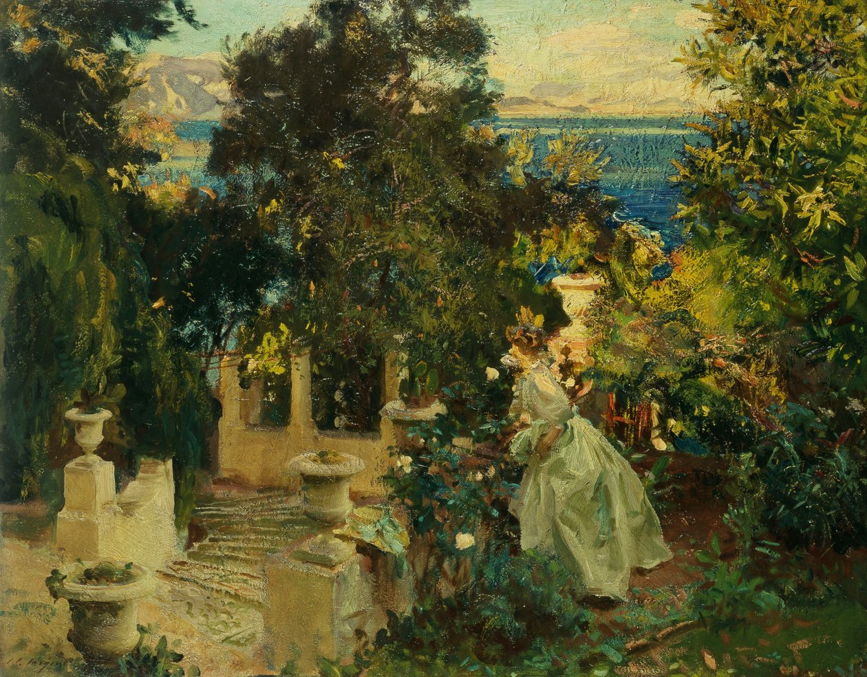 Un jardín en Corfú, 1909 de John Singer Sargent