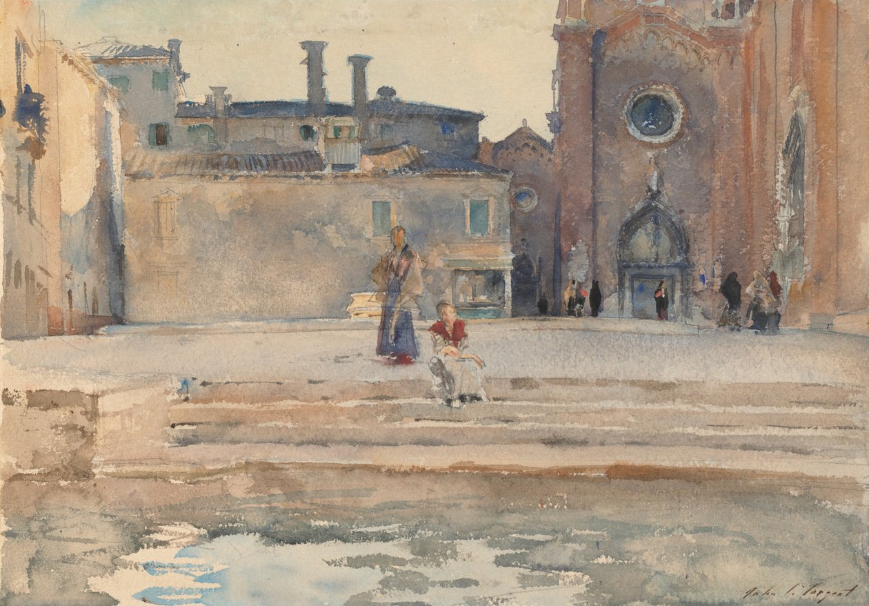 Campo dei Frari, Venecia de John Singer Sargent