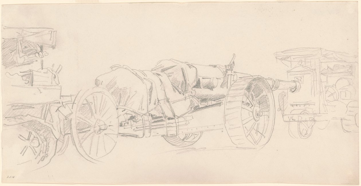 Remolques de Cañones, Francia, 1918 de John Singer Sargent