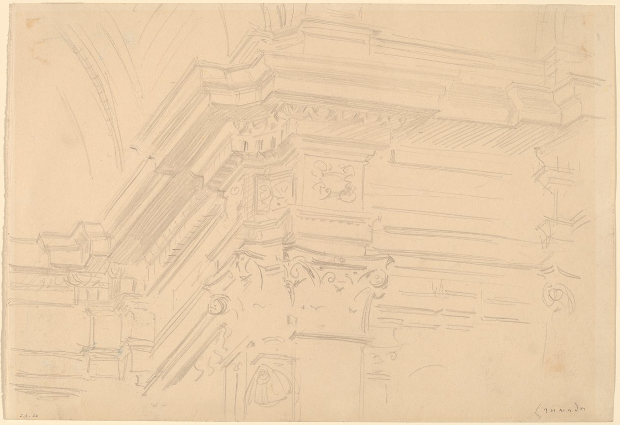Entablamento de la Capilla Real, Granada de John Singer Sargent