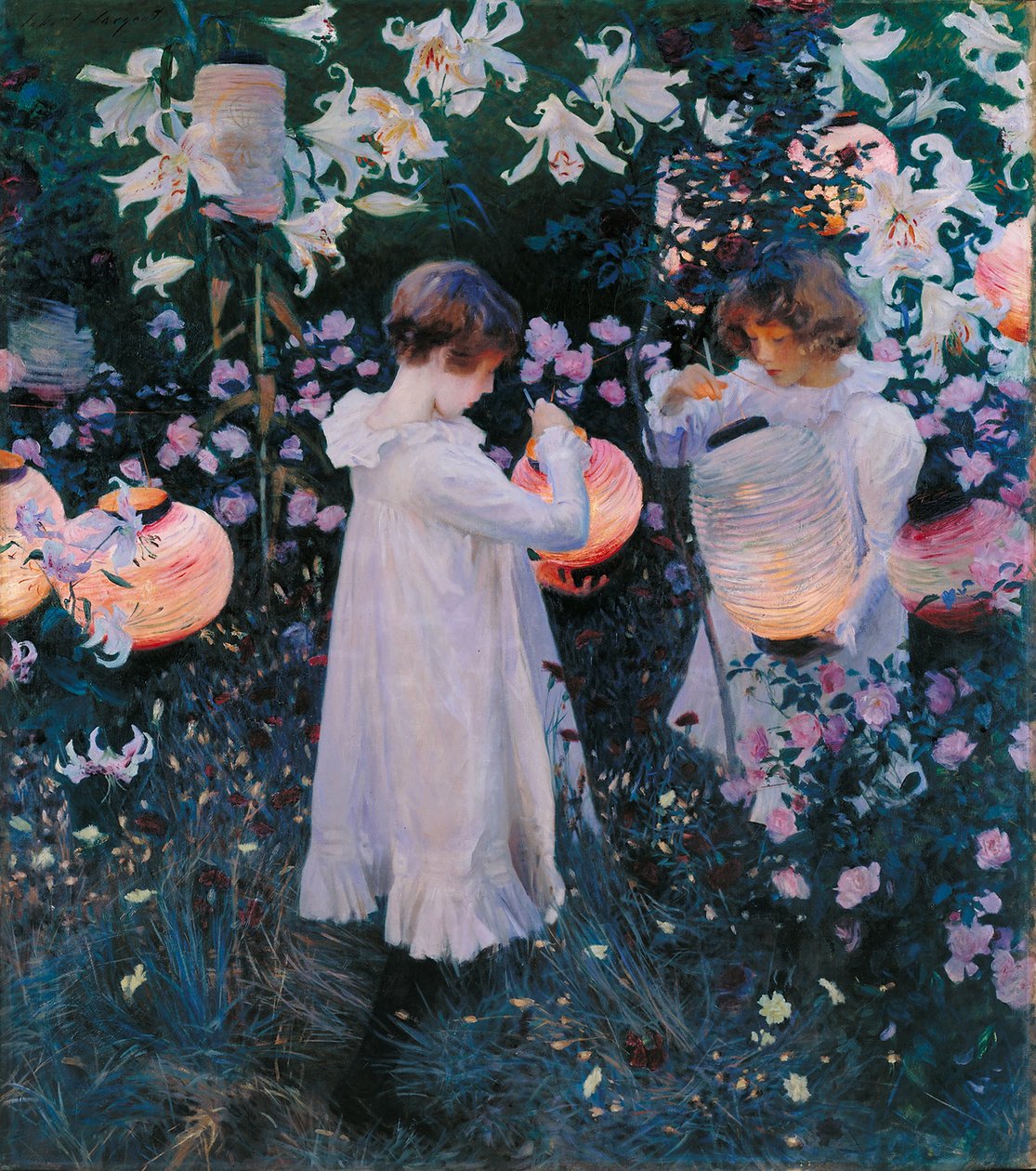 Clavel, lirio, lirio, rosa de John Singer Sargent