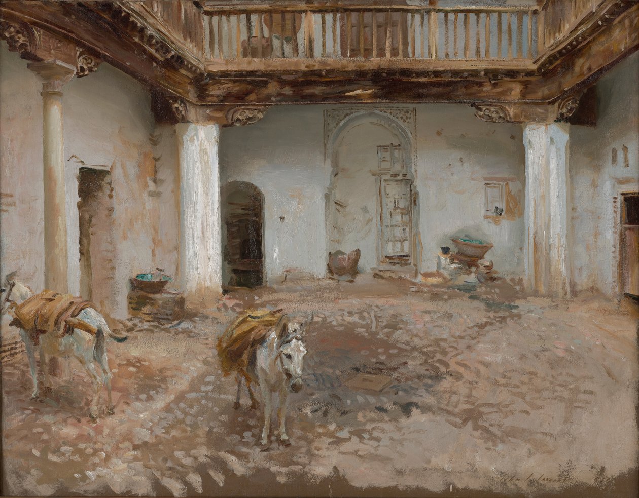 Courtyard, Casa del Chapiz de John Singer Sargent