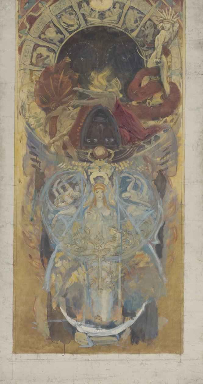 Diseño para la Biblioteca Pública de Boston, 1890-4 de John Singer Sargent