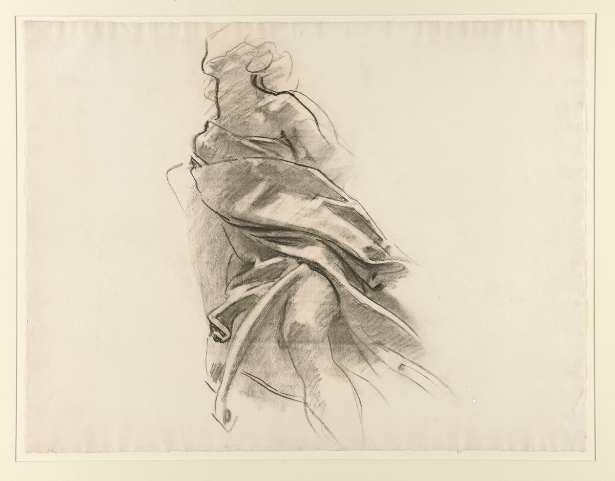 Detalle de Drapery [Crayon study no. 5.14] de John Singer Sargent