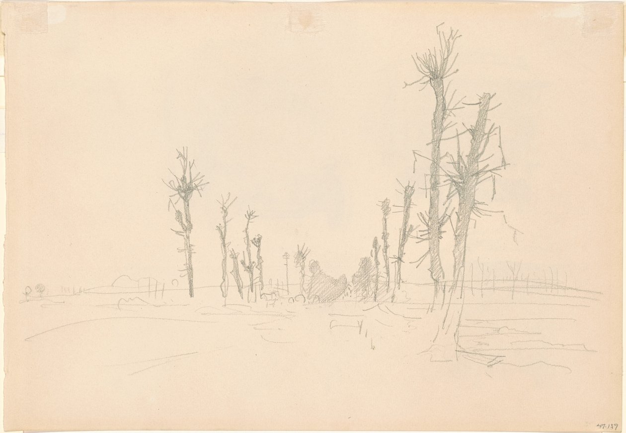 Paisaje Devastado [verso] de John Singer Sargent