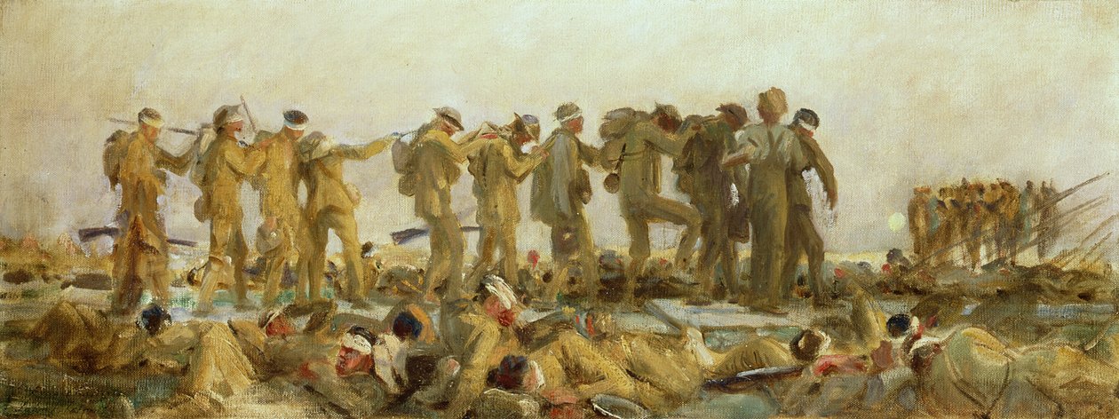 Gaseados, un estudio al óleo, 1918-19 de John Singer Sargent
