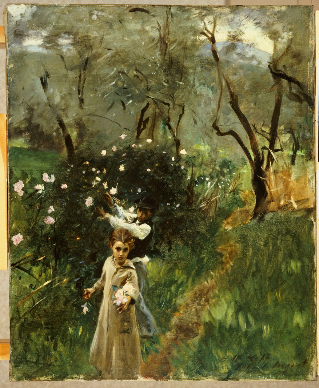 Recogiendo flores al anochecer de John Singer Sargent