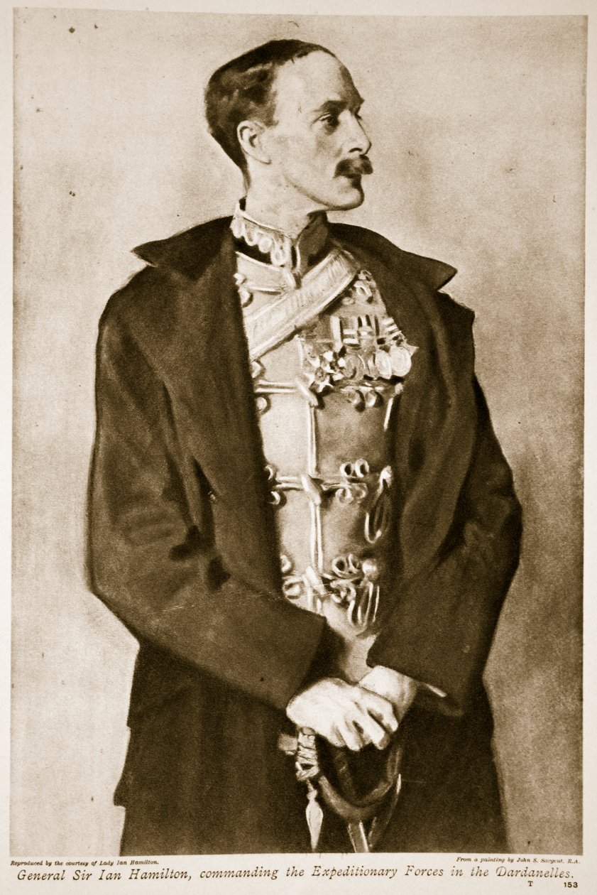 General Sir Ian Hamilton, comandante de las fuerzas expedicionarias en los Dardanelos, 1914-19 de John Singer Sargent