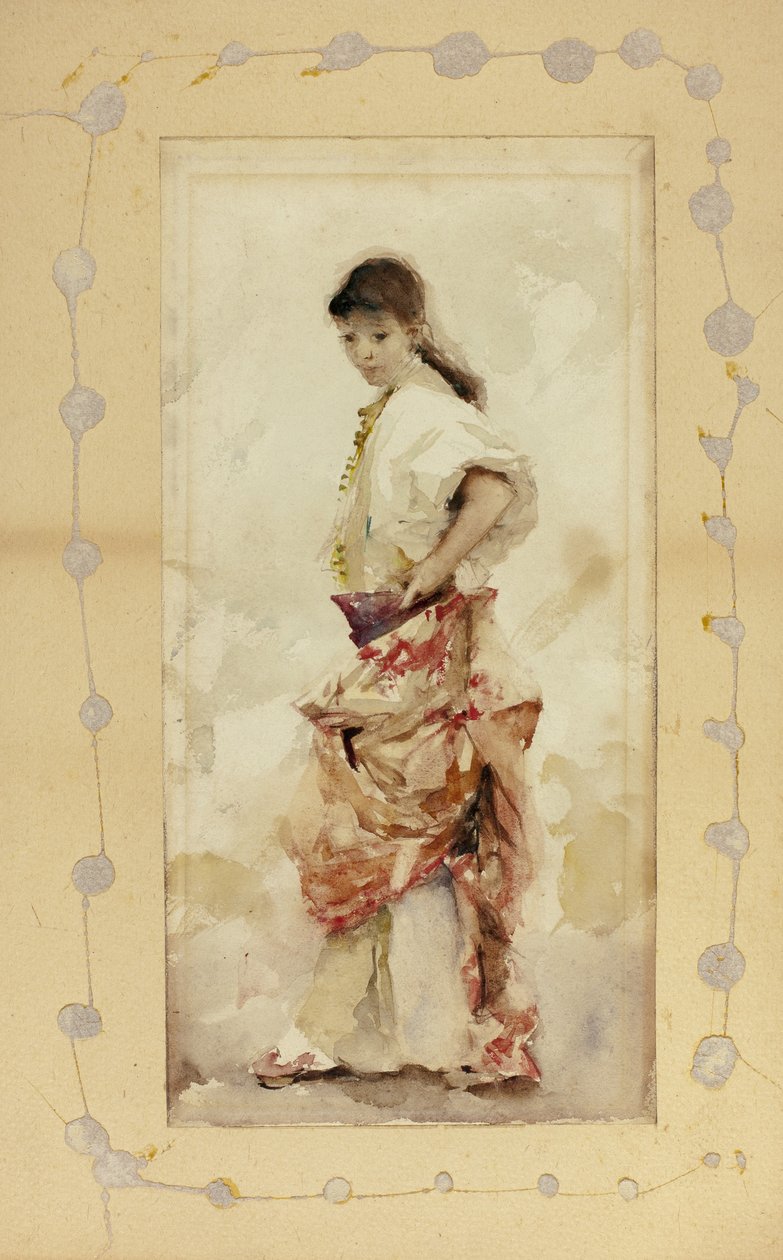 Niña en Traje Español, antes de 1880 de John Singer Sargent