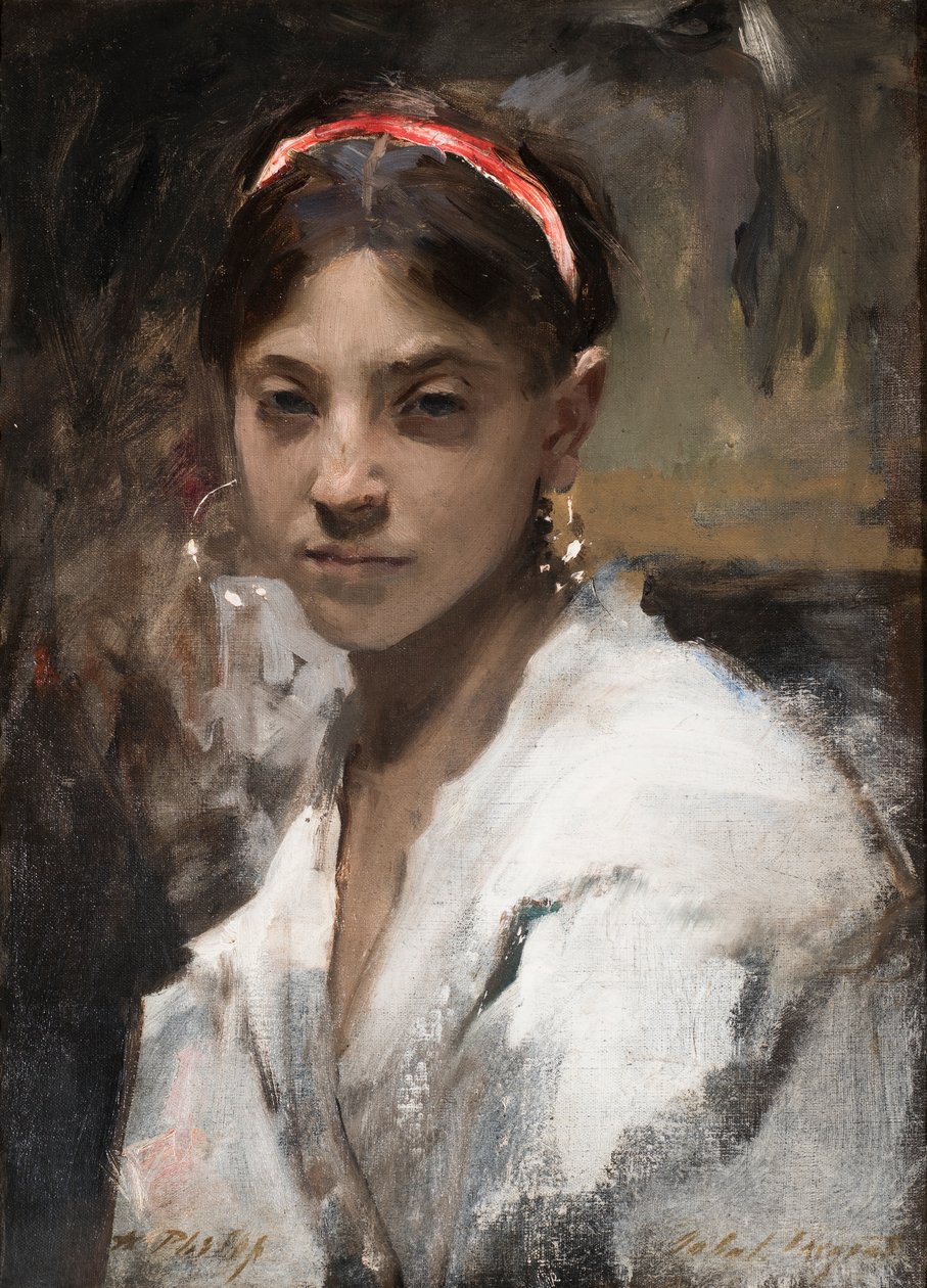 Cabeza de una Chica de Capri, 1878 de John Singer Sargent