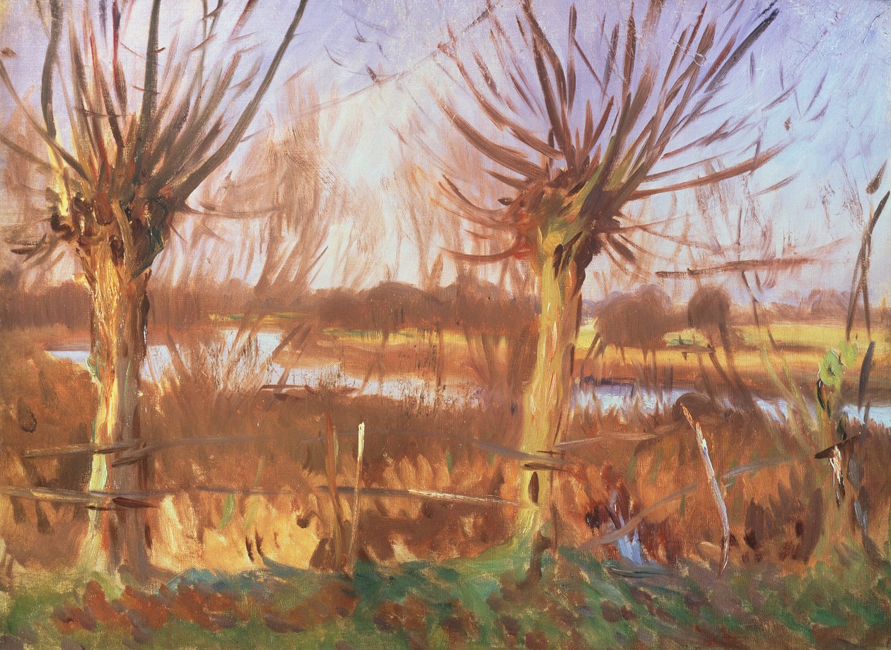 Paisaje con árboles, Calcot-on-the-Thames de John Singer Sargent
