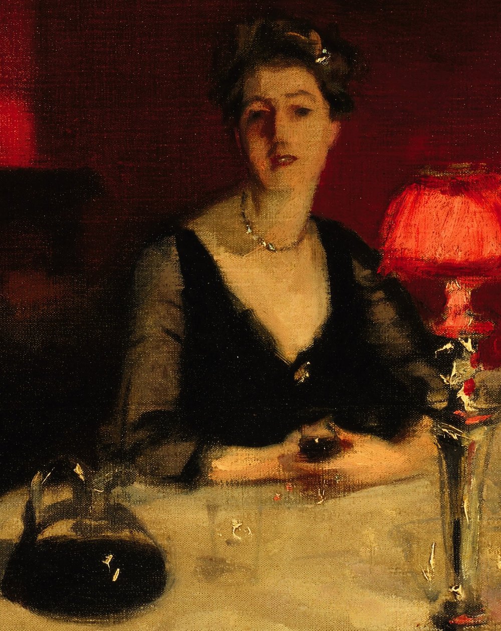 Le Verre de Porto (detalle) de John Singer Sargent