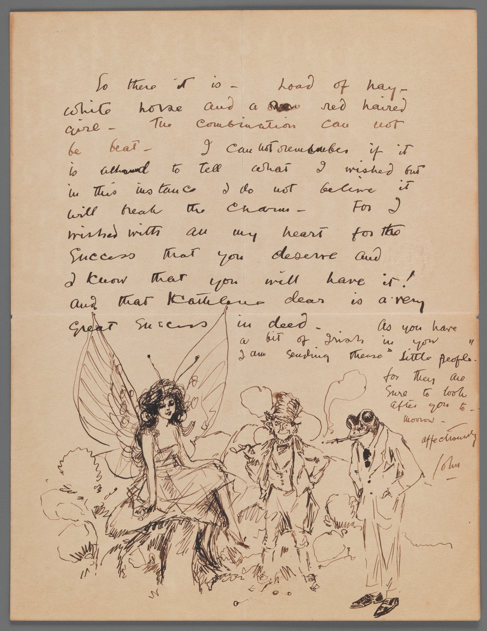 Carta a Kathlene MacDonell de John Singer Sargent